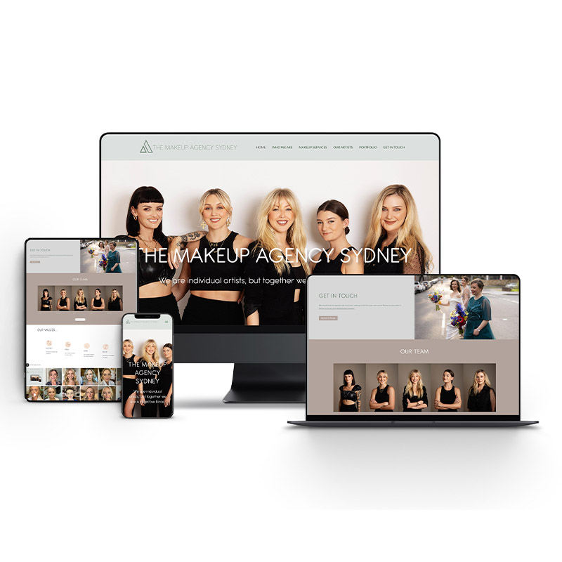 The makeup agency sydney, website design sydney
